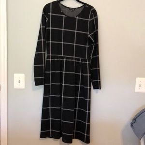 Roolee Black and white plaid dress